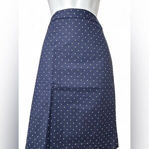 Liz Claiborne Dark Blue Skirt with White Dots